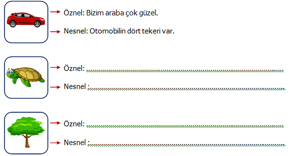 4.Sınıf Türkçe Öznel ve Nesnel İfadeler Etkinliği 2