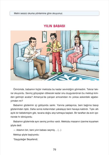 4. Sınıf Türkçe Ada Yayınları YIlın Babası Metni Etkinlik Cevapları