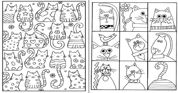 Boyama Çalışması (Sevimli Kediler)