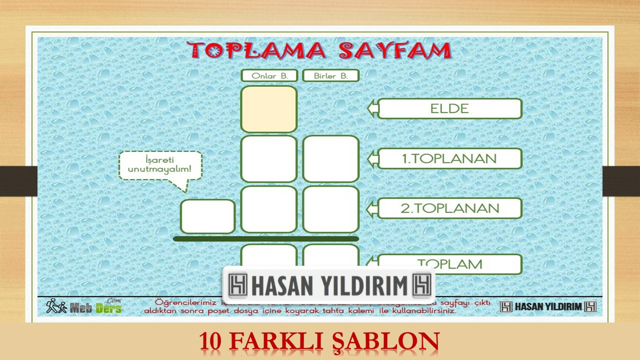 Toplama Sayfam (2.Sınıf-10 Farklı Şablon)