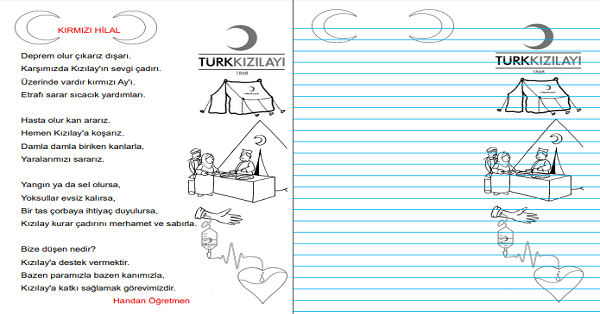 Kızılay Haftası Kırmızı Hilal Şiiri