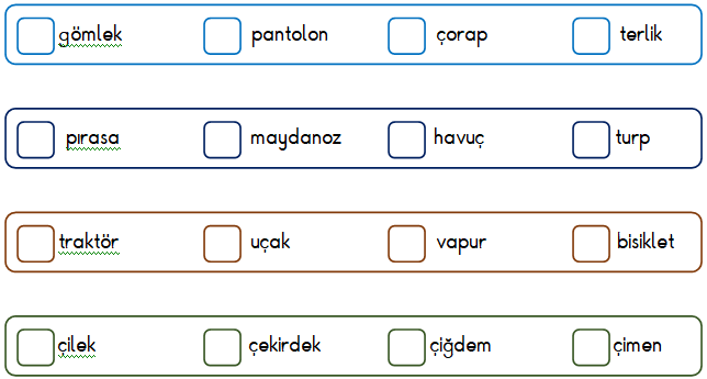 2.Sınıf Türkçe Sözlük Sırasına Koyma ( Alfabetik Sıralama ) Etkinliği 3