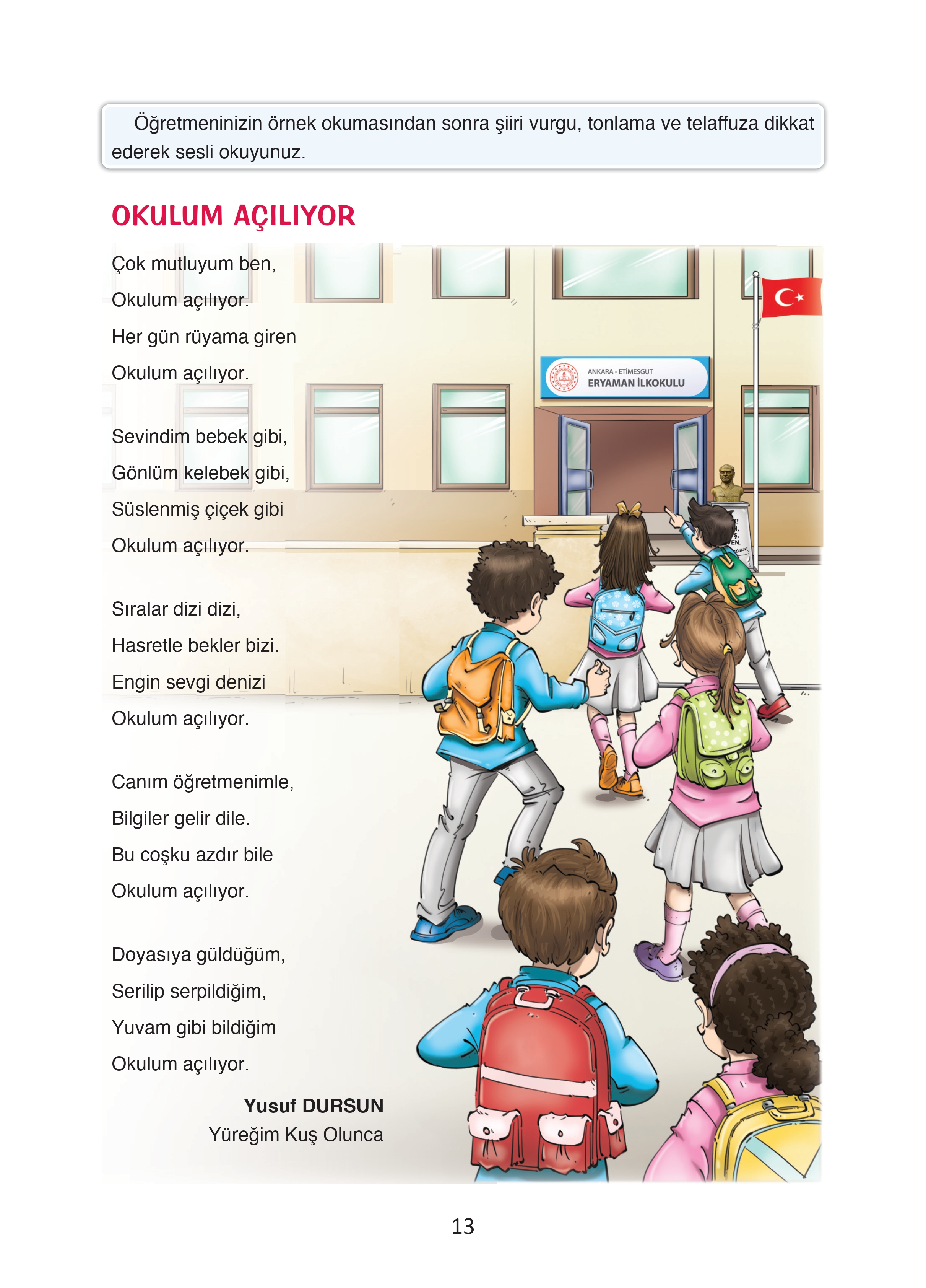 4. Sınıf Türkçe Ada Yayınları Okulum Açılıyor Metni Etkinlik Cevapları