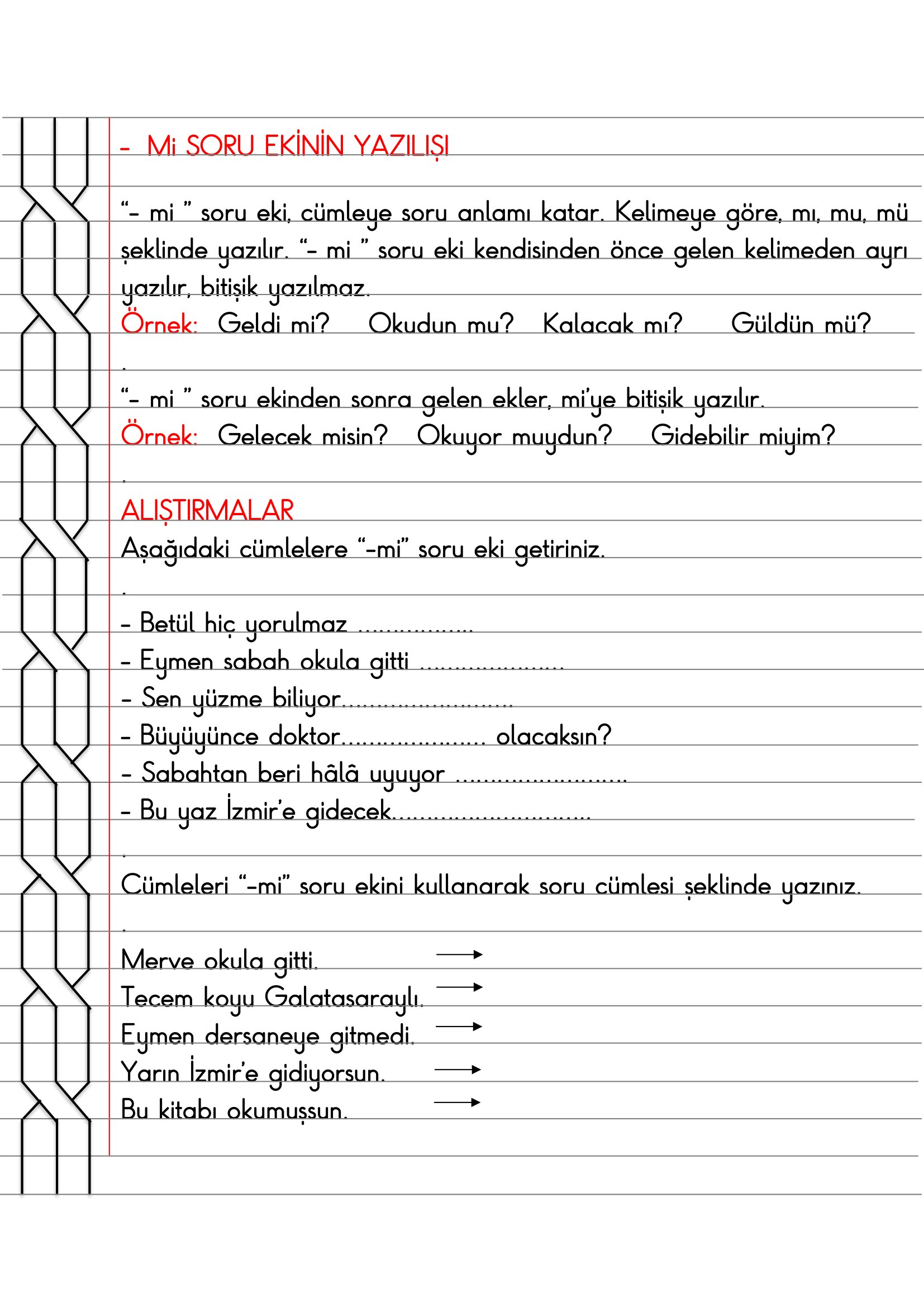 2.Sınıf - Türkçe - Mi Eki Yazılımı Konu Anlatımı