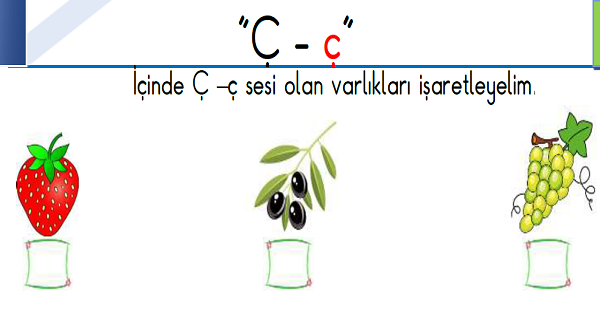 1.Sınıf İlk Okuma Yazma (Ç-ç Sesi) Fasikülü