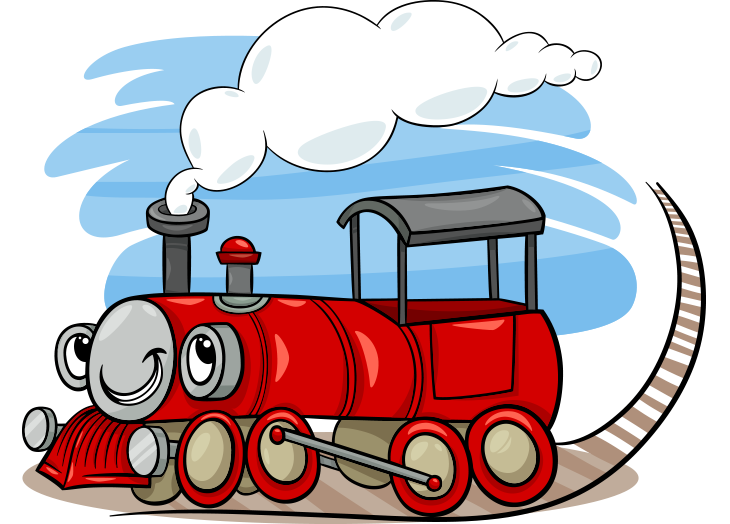 Sevimli kırmızı tren resmi png
