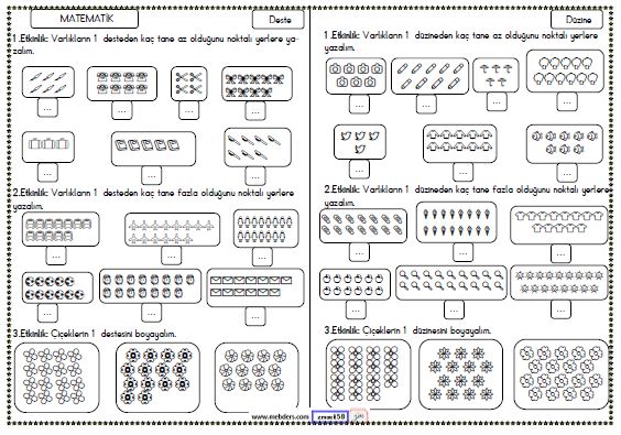 2. Sınıf Matematik Deste ve Düzine  Etkinliği 2