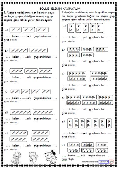 2. Sınıf Matematik Bölme İşlemini Kavrayalım Etkinliği 3