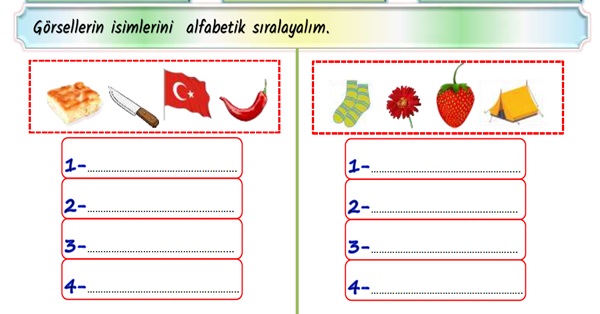 2.Sınıf Türkçe Alfabetik Sıralama Etkinliği-5