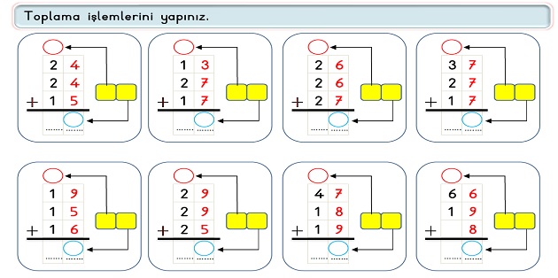 2.Sınıf Matematik Toplama İşlemi Eldeli Toplama Etkinliği -3