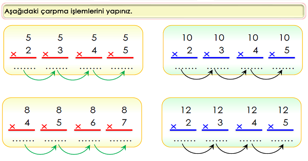 3.Sınıf Matematik Çarpma İşleminde Çarpanları Artırma veya Eksiltme-1