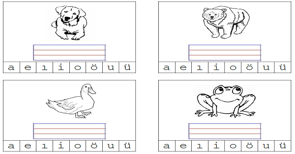 1.Sınıf Türkçe Ünlü Harfler (Meyve-Hayvan)Etkinliği