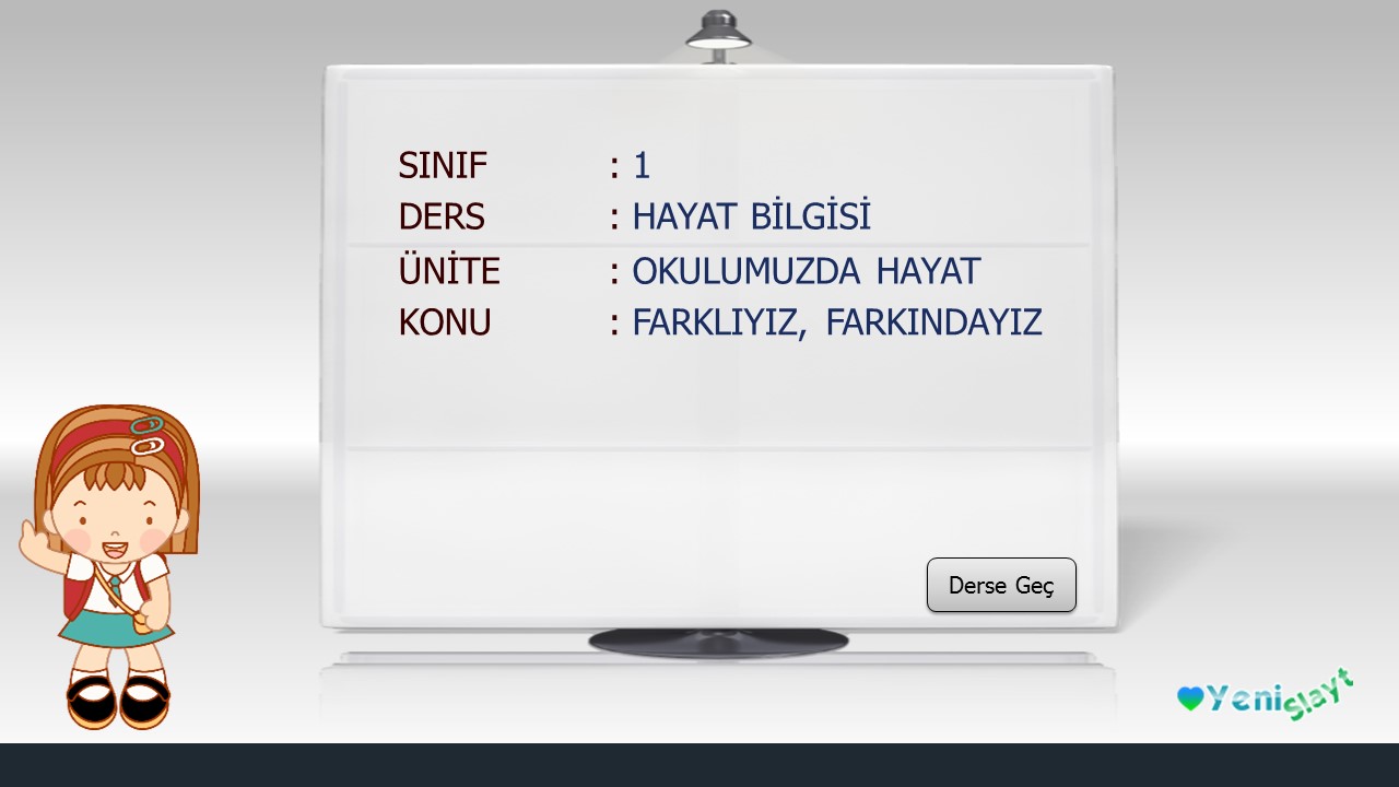 1.Sınıf Hayat Bilgisi Farklıyız Farkındayız Sunusu