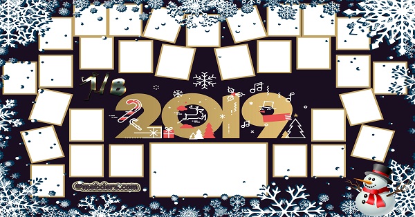 1B Sınıfı için 2019 Yeni Yıl Temalı Fotoğraflı Afiş (30 öğrencilik)
