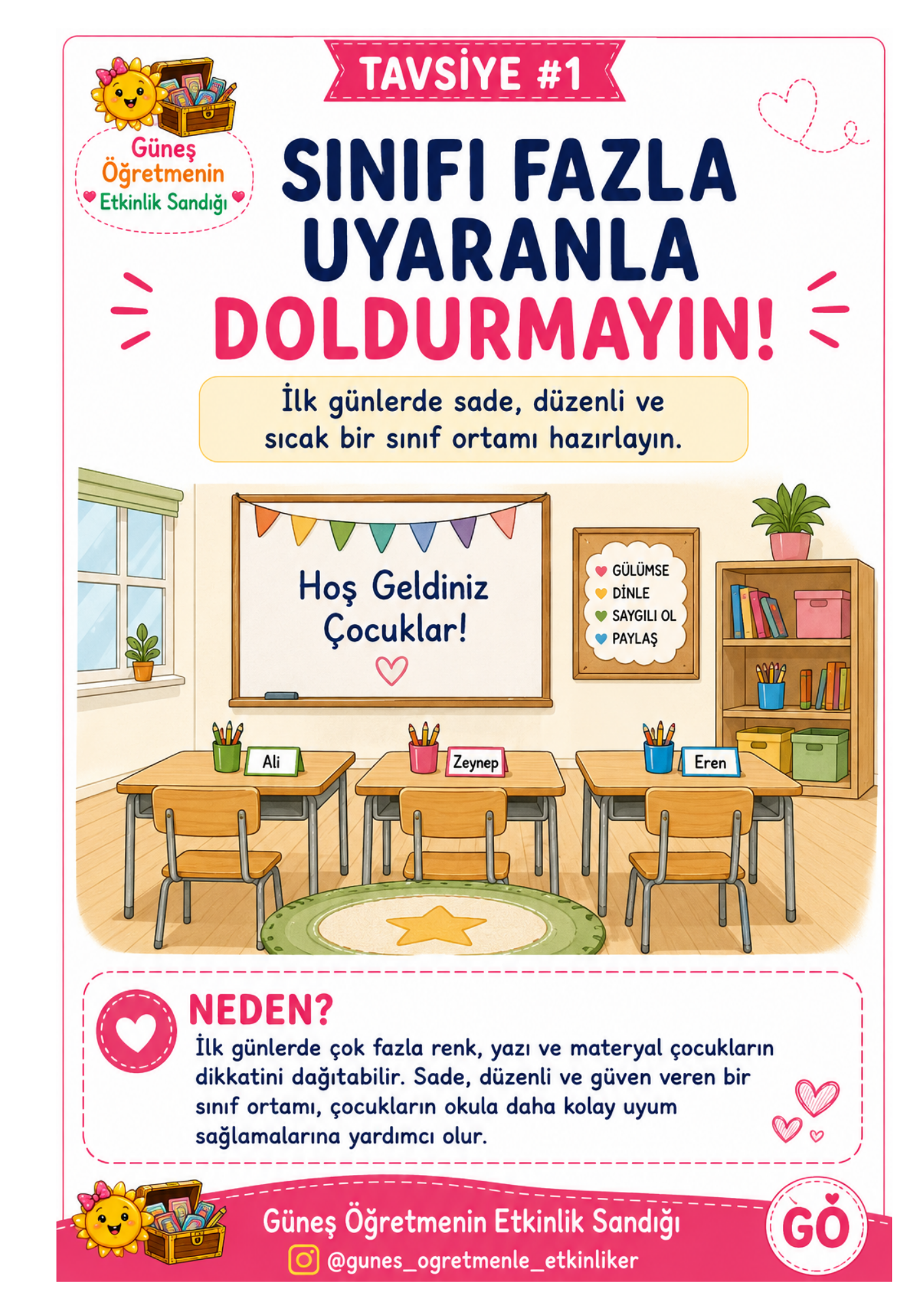 1.Sınıf  Öğretmenlerine Tavsiye