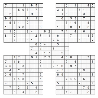 Beşli Samurai Sudoku 3