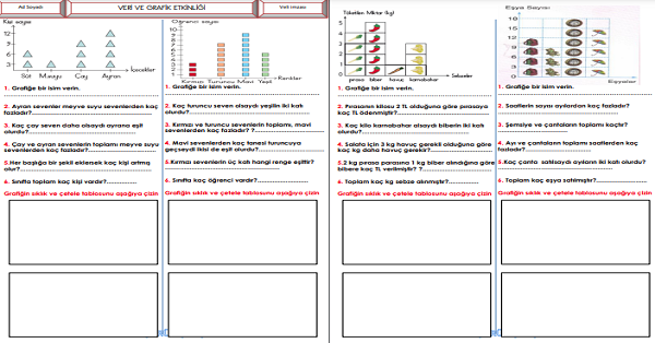 2.Sınıf - Matematik Veri Tablo Etkinliği-7
