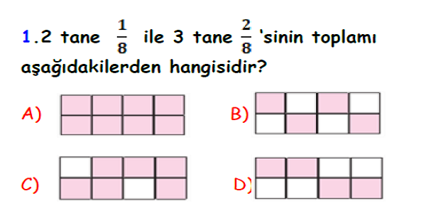 4.Sınıf Matematik Kesirler Yaprak Test-11