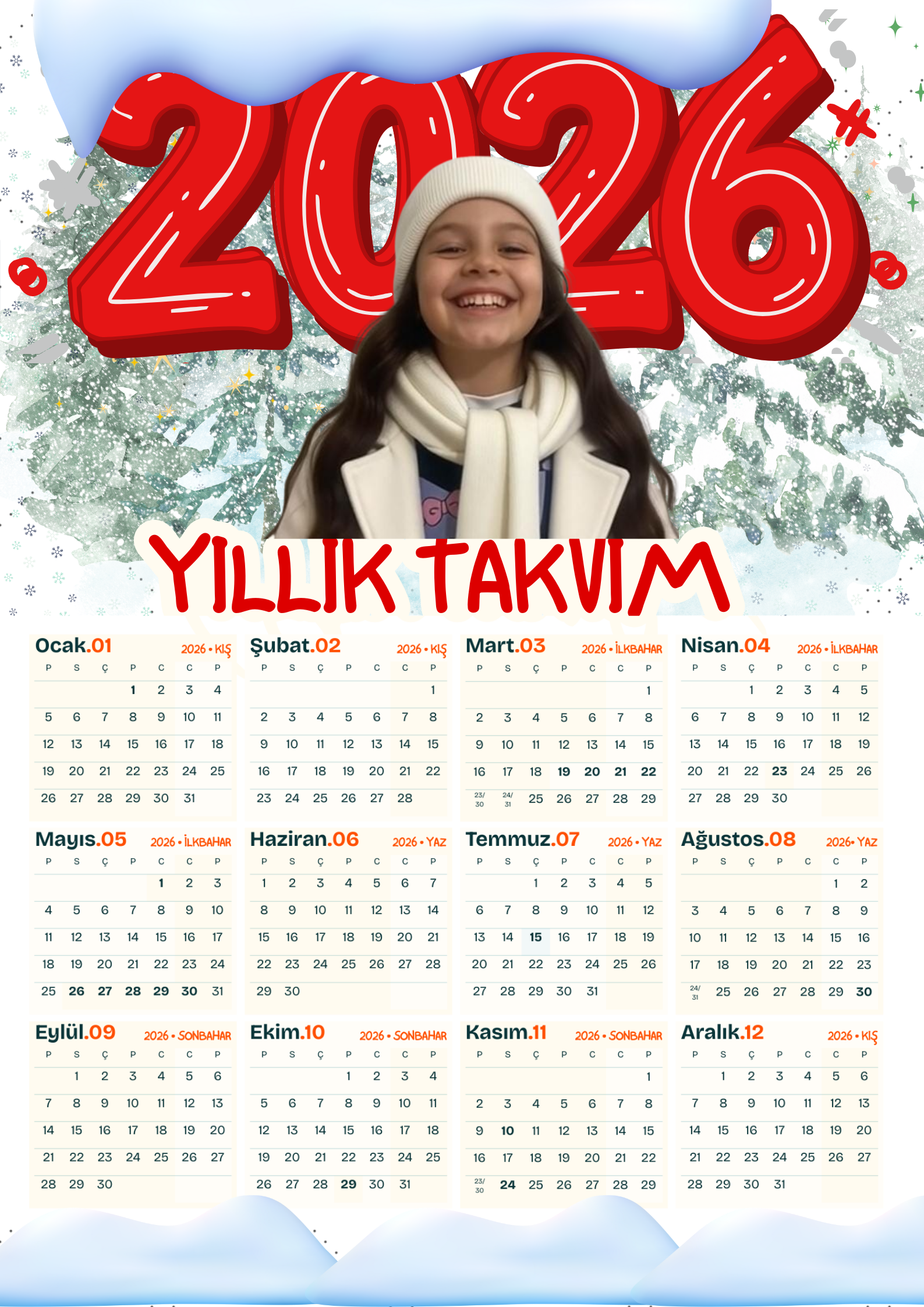 2026 Takvim