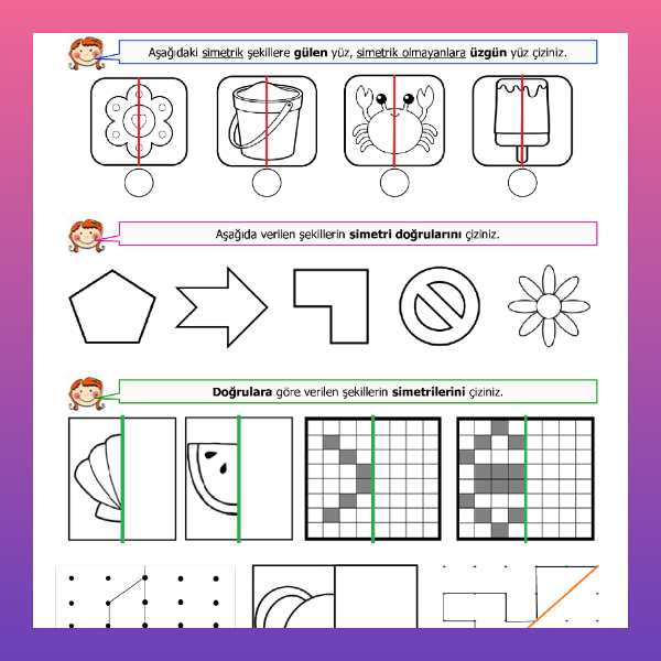 4. Sınıf Matematik - Simetri Etkinliği