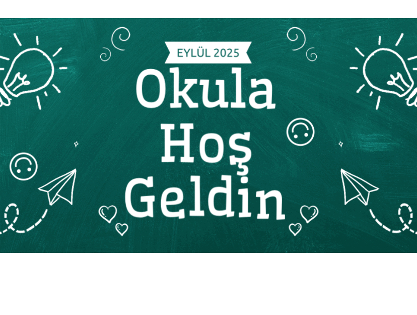 Hareketli dijital pano okulun ilk günü