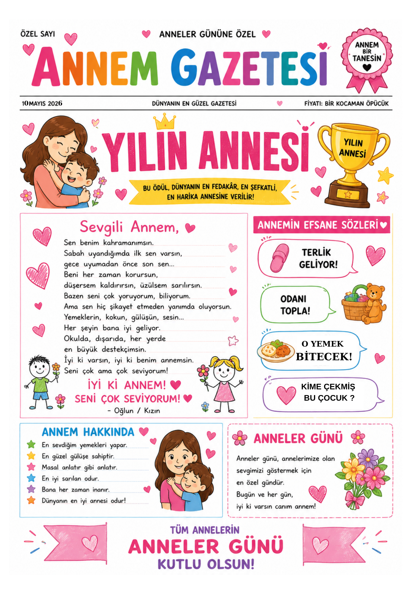 Anneler Günü Gazetesi