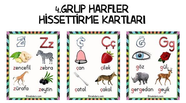 4.Grup Harfler Hissettirme Kartları