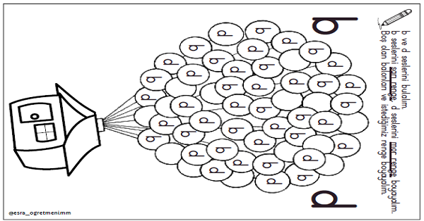 1.Sınıf İlk Okuma Yazma B- D Sesi Farkındalık Çalışması-2