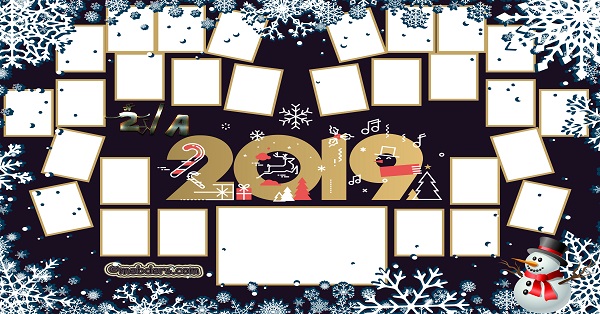2A Sınıfı için 2019 Yeni Yıl Temalı Fotoğraflı Afiş (28 öğrencilik)
