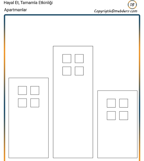 Hayal Et, Tamamla Etkinliği 18 - Apartmanlar