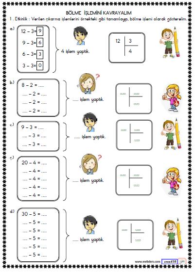 2. Sınıf Matematik Bölme İşlemini Kavrayalım Etkinliği 7