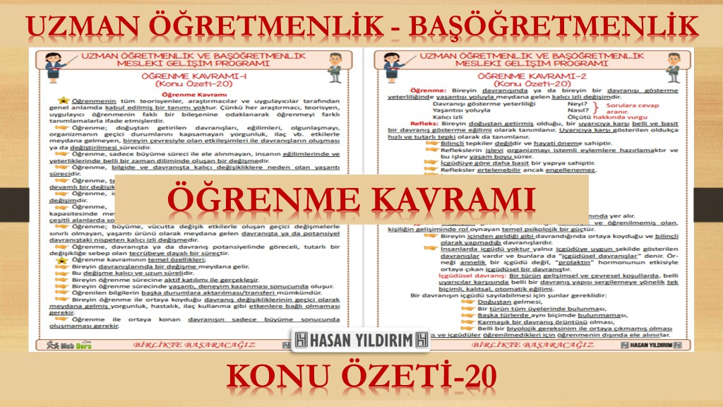 Öğrenme Kavramı (Konu Özeti-20)