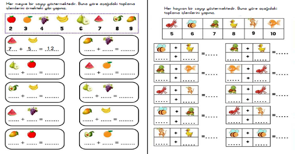 1. Sınıf Görselli Toplama İşlemi Etkinlikleri-4