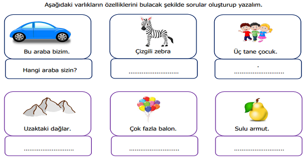 4.Sınıf Türkçe Ön Ad (Sıfat) Etkinliği 2