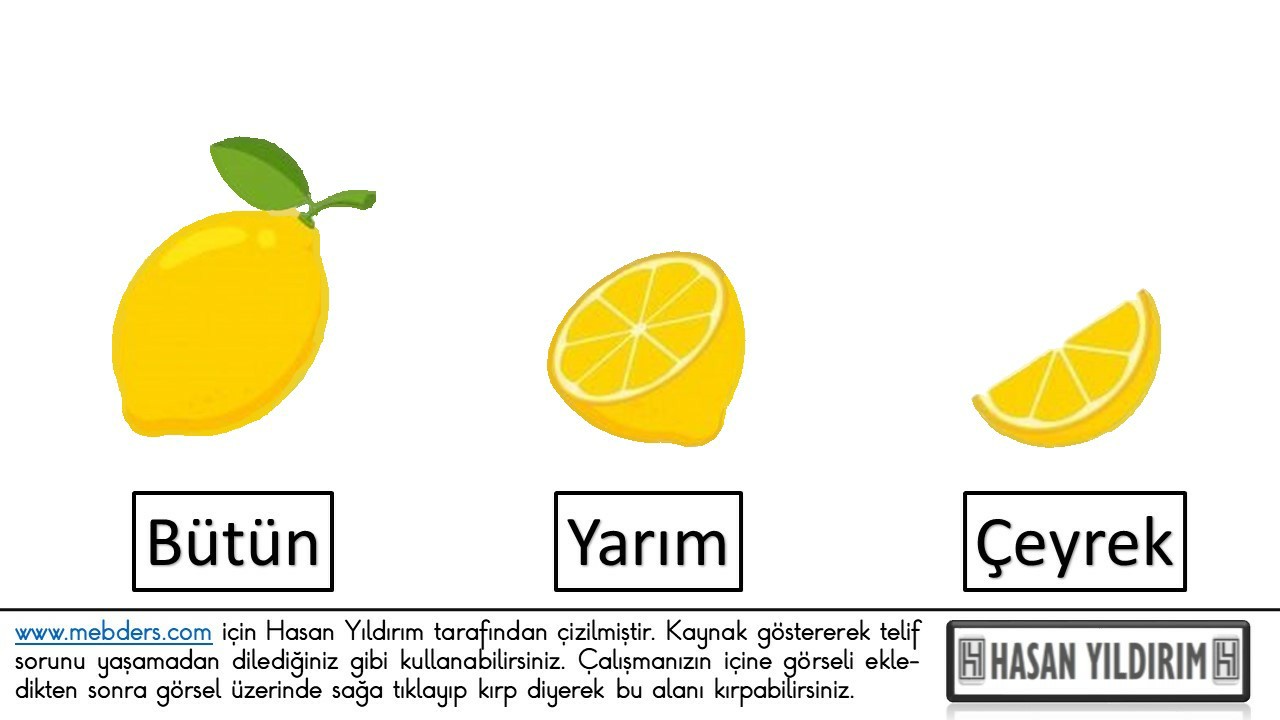 Bütün, Yarım, Çeyrek Limon PNG