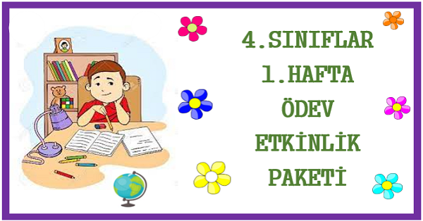 2026-2027 Yılı 4. Sınıf 1. Hafta Ödev, Etkinlik Paketi