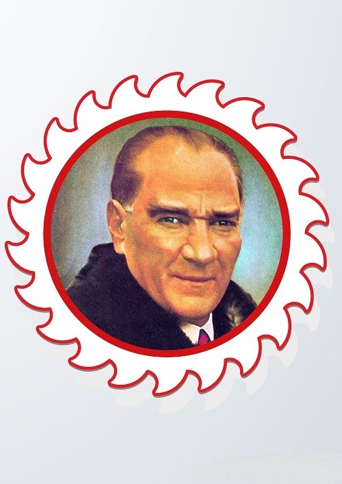 Pano için 10 adet güneş temalı Atatürk Fotoğrafları