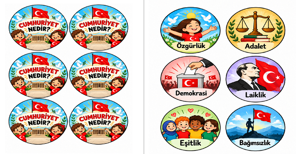 Cumhuriyet Nedir? Kart Şablonları