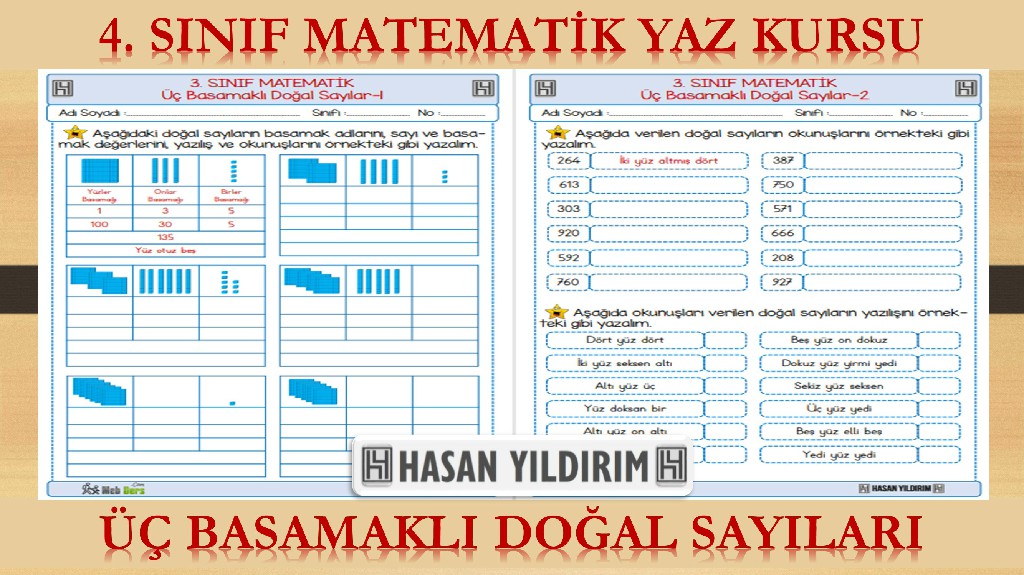 4.Sınıf Matematik Yaz Kursu - Üç Basamaklı Doğal Sayılar (3.Sınıf Tekrarı)