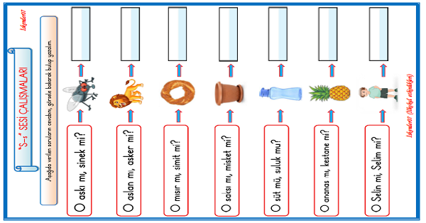 1. Sınıf İlk Okuma Yazma S Sesi Mü - Mi Etkinliği