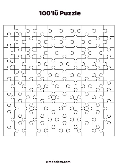 100'lü puzzle şablon 3