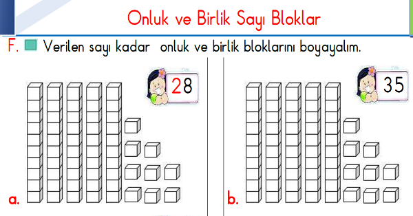 1.Sınıf Matematik Onluk ve Birlik Sayı Blokları Etkinliği