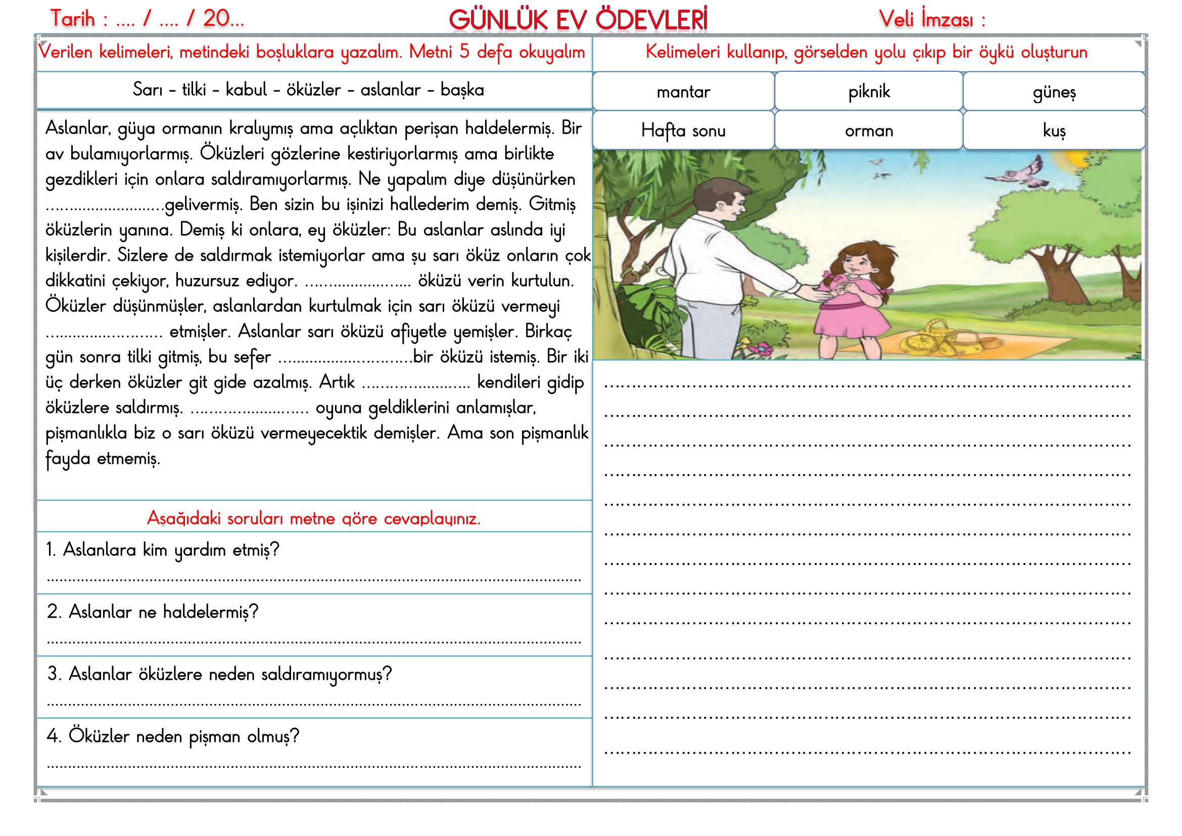 2.Sınıf - 16 Şubat 2026 Günlük Ev Ödevleri