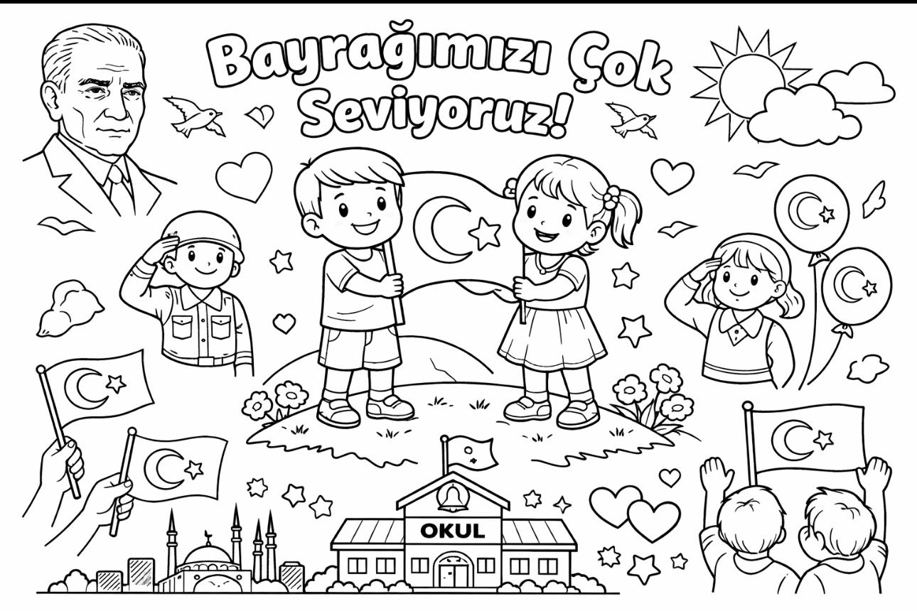 Bayrak Boyama ve Okuduğunu Anlama Metinleri