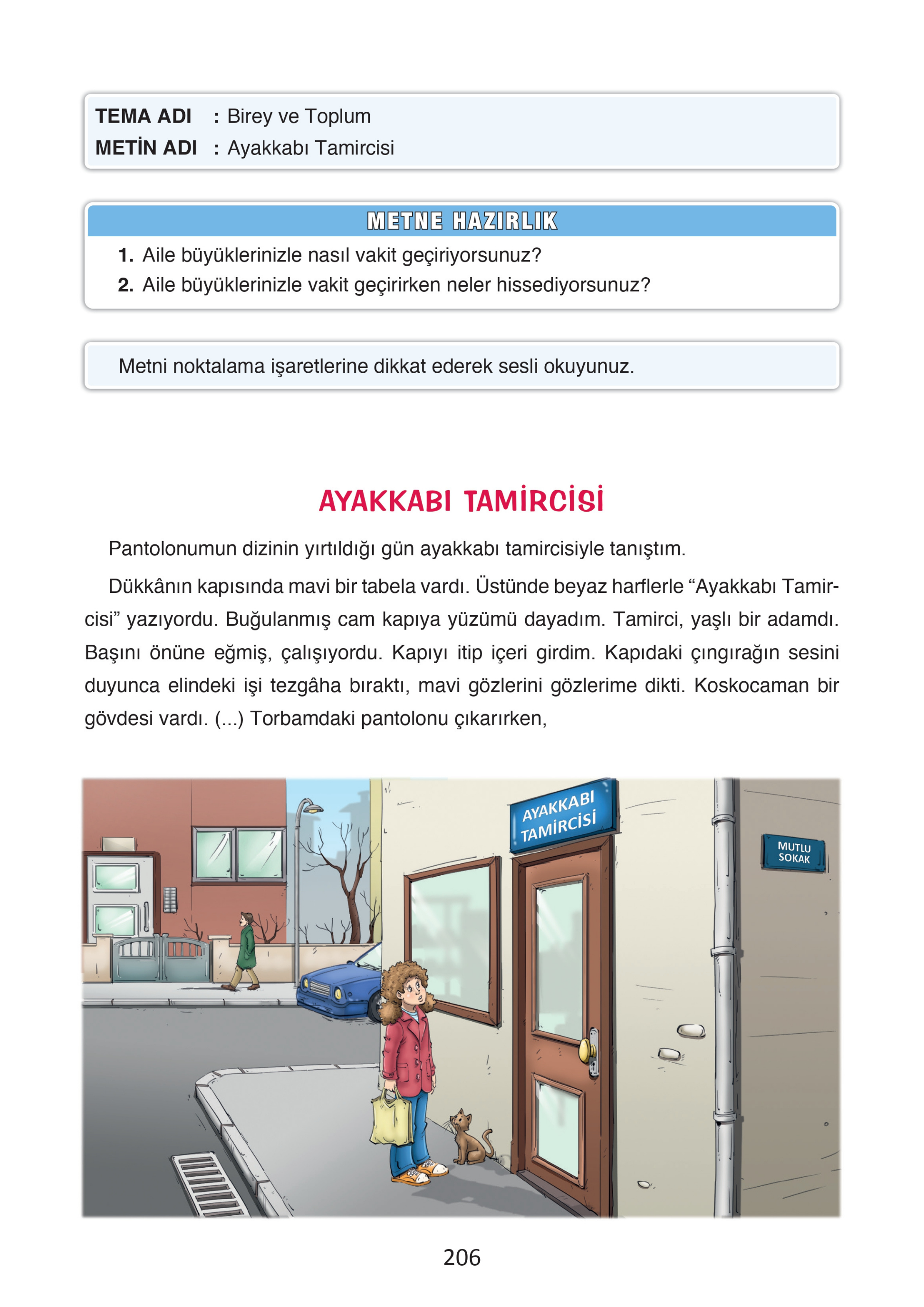 4. Sınıf Türkçe Ada Yayınları Ayakkabı Tamircisi Metni Etkinlik Cevapları