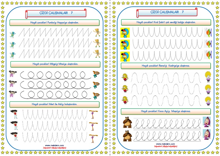 1.SINIF ÇİZGİ ÇALIŞMALARI  7