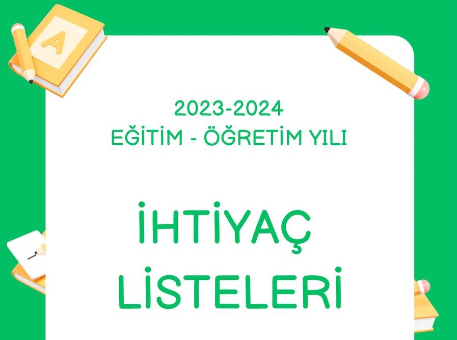 2. Sınıf İhtiyaç Listesi (2023-2024)