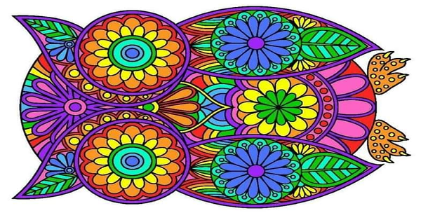 Mandala Baykuş Boyama 1