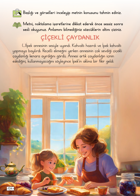 2. Sınıf Türkçe Meb Yayınları Çiçekli Çaydanlık Metni Etkinlik Cevapları