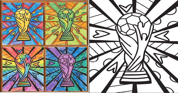 Dünya Kupası İçin Eğlenceli Sanat Boyama Etkinliği 6